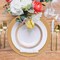 Gold Charger Plates, Set of 6, 13-Inch Round Plastic Plate Chargers for Dinner Plate, Table Setting, Elegant Wedding Decor